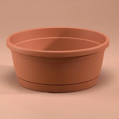 Euro 3 Plast Pflanzschale 'Libis', terra, ca. Ø 30 x H 13 xm