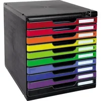 Exacompta Schubladenbox MODULO mit Schloss Iderama® 10 Schubladen
