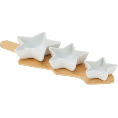 Excellent Houseware Snackschalen Weiß 14x1x42 cm