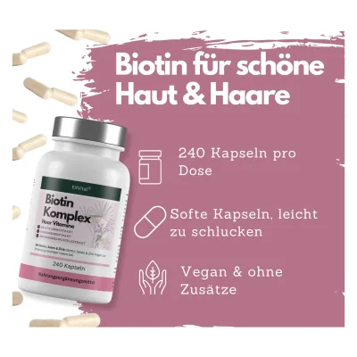 EXVital® Biotin Komplex Kapseln, hochdosiert, 240 Kapseln