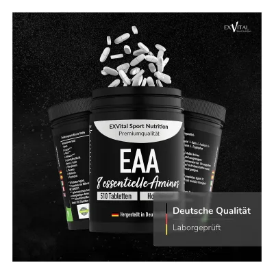 EXVital® EAA Tabletten mit 8 essentiellen Aminosäuren, 510 Tabletten