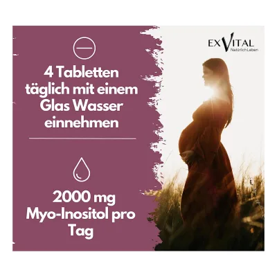 EXVital® Inositol, Vitamin B8 mit Folsäure, 180 Tabletten