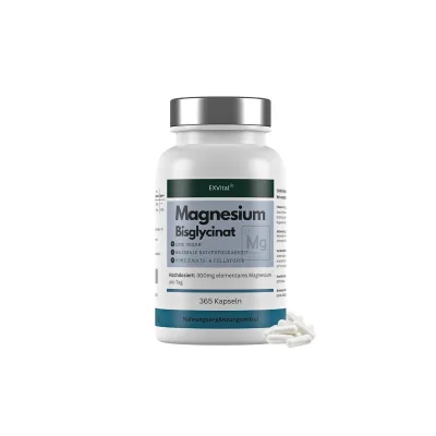 EXVital® Magnesiumbisglycinat, hochdosiert, 365 Kapseln