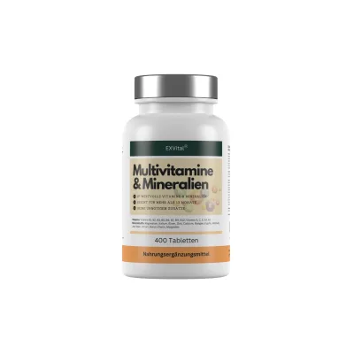 EXVital® Multivitamin & Mineralien Tabletten, 27 Wirkstoffe, 400 Tabletten