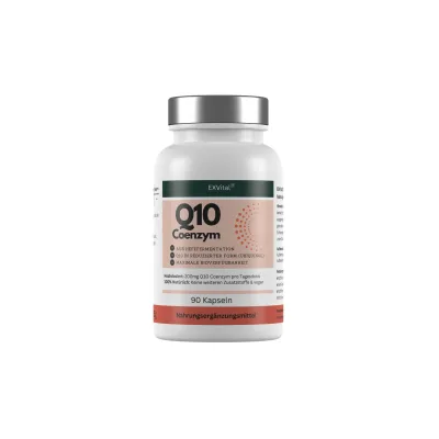 EXVital® Q10 Coenzym Kapseln (Ubiquinol), hochdosiert, 90 Kapseln