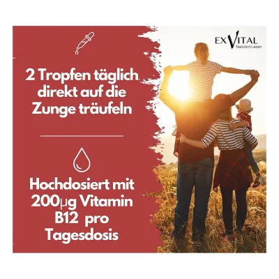 EXVital® Vitamin B12 Tropfen (Methylcobalamin), 50 ml