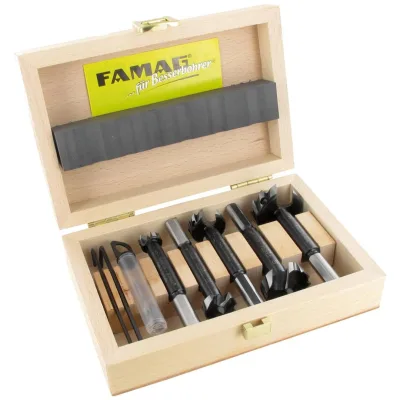 Famag Bormax 2.0 Forstnerbohrer Set mit Zentrierspitze, 5-teilig, 15-35 mm