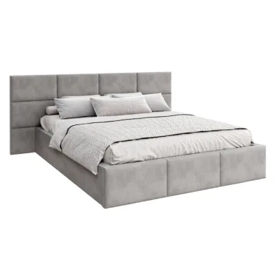FDM Polsterbett Grau 90x200 cm