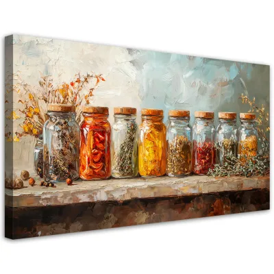 Feeby Leinwandbild Beige 120x60 cm
