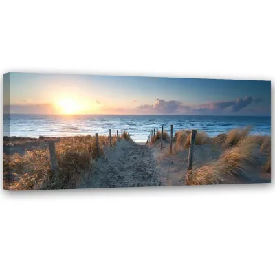 Feeby Leinwandbild Blau 120x40 cm