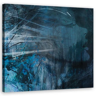 Feeby Leinwandbild, Blau 40x40 cm