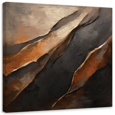 Feeby Leinwandbild Braun 50x50 cm