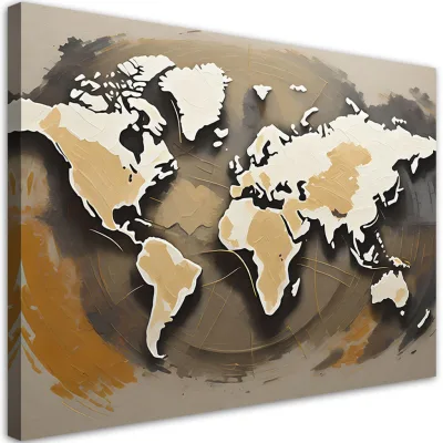 Feeby Leinwandbild Braun 90x60 cm