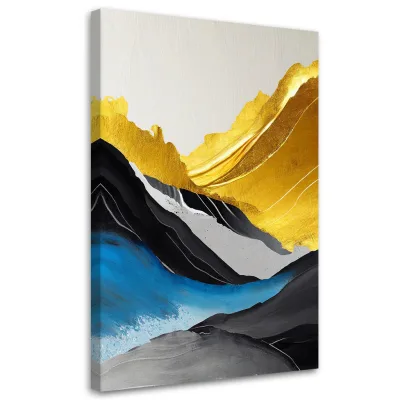 Feeby Leinwandbild Gelb 60x90 cm