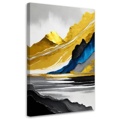Feeby Leinwandbild Gelb 80x120 cm
