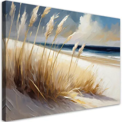 Feeby Leinwandbild Gelb 90x60 cm