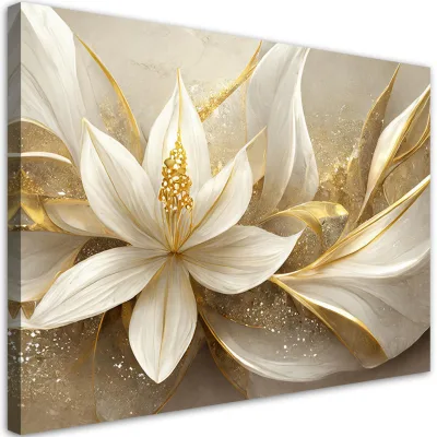 Feeby Leinwandbild Gold 100x70 cm