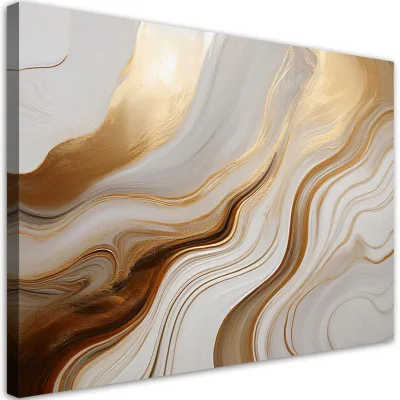 Feeby Leinwandbild Gold 90x60 cm