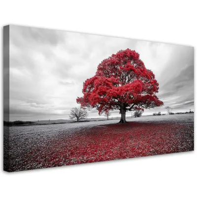 Feeby Leinwandbild Grau 120x60 cm