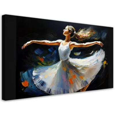 Feeby Leinwandbild Grau 120x60 cm