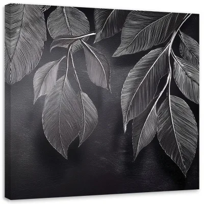 Feeby Leinwandbild Grau 30x30 cm