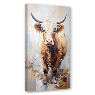 Feeby Leinwandbild Grau 50x100 cm