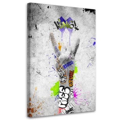 Feeby Leinwandbild Grau 60x90 cm