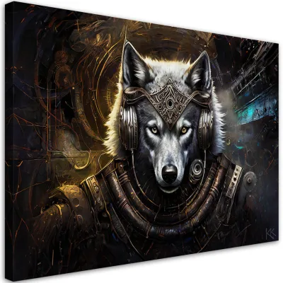 Feeby Leinwandbild Grau 90x60 cm