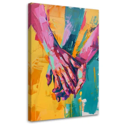 Feeby Leinwandbild Mehrfarbig 60x90 cm
