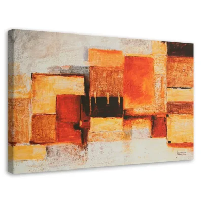 Feeby Leinwandbild Orange 100x70 cm