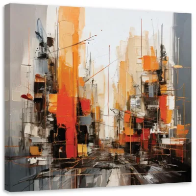 Feeby Leinwandbild Orange 40x40 cm