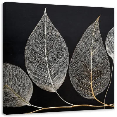 Feeby Leinwandbild Silber 40x40 cm