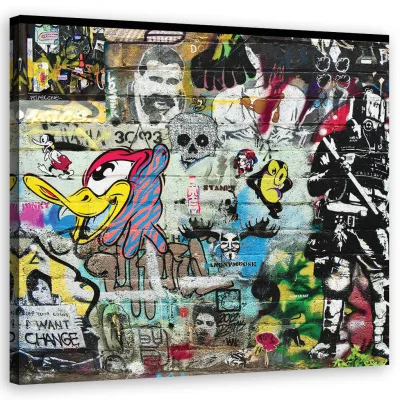 Feeby Wandbild, Mehrfarbig 50x50 cm