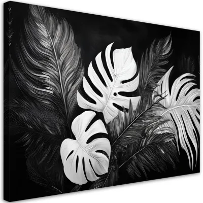 Feeby Wandbild Schwarz 120x80 cm