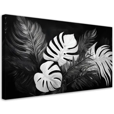 Feeby Wandbild Schwarz 80x40 cm