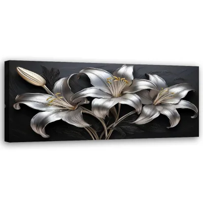 Feeby Wandbild Silber 90x30 cm