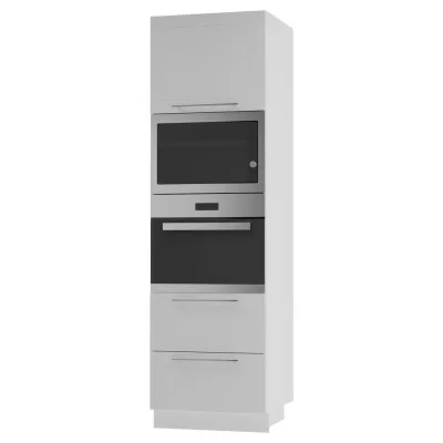 Feldmann-Wohnen Backofen-Hochschrank Weiß, Weiß 60x207x59 cm
