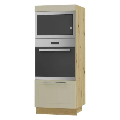 Feldmann-Wohnen Backofenhochschrank Creme, Eiche Artisan 60x154x59 cm