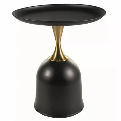 Feldmann-Wohnen Couchtisch Schwarz, Gold 51x61x51 cm