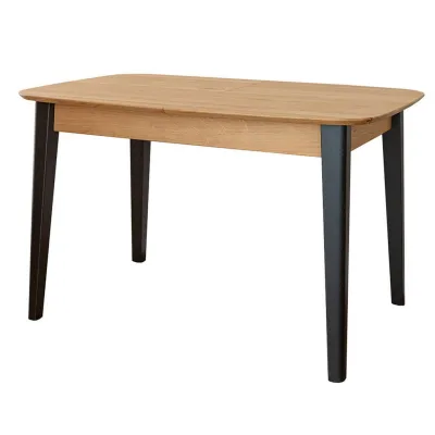 Feldmann-Wohnen Esstisch Hellbraun, Schwarz 165x74.5x80 cm