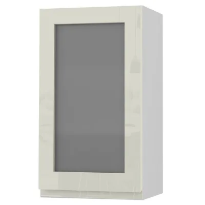 Feldmann-Wohnen Hängeschrank Weiß Hochglanz, Weiß 40x72x32.5 cm