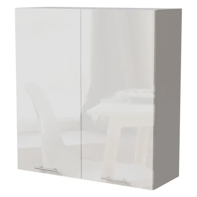 Feldmann-Wohnen Hängeschrank Weiß Hochglanz, Weiß 90x96x32.5 cm