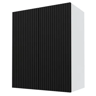 Feldmann-Wohnen Küchenhängeschrank Schwarz, Weiß 60x72x32.5 cm