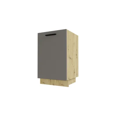 Feldmann-Wohnen Küchenunterschrank Graubraun, Eiche Artisan 50x82x50 cm