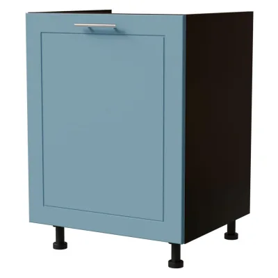 Feldmann-Wohnen Spülenunterschrank Blau, Schwarz 60x82x50 cm