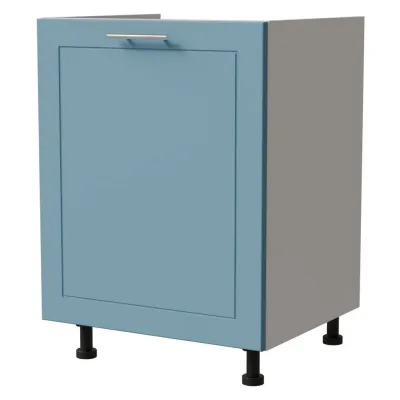 Feldmann-Wohnen Spülenunterschrank Blau, Weiß 60x82x50 cm