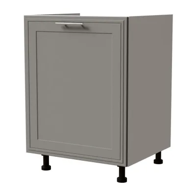 Feldmann-Wohnen Spülenunterschrank Grau, Weiß 60x82x50 cm