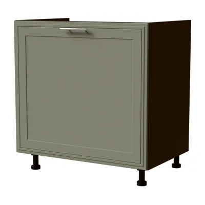 Feldmann-Wohnen Spülenunterschrank Grün, Dunkelgrau 80x82x50 cm