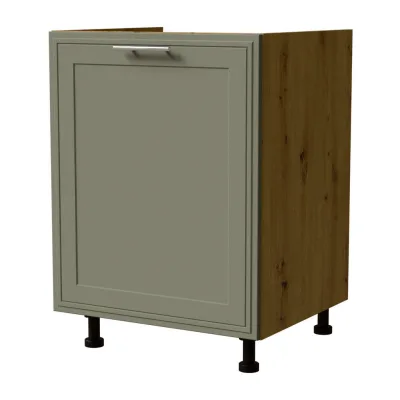 Feldmann-Wohnen Spülenunterschrank Grün, Eiche Artisan 60x82x50 cm