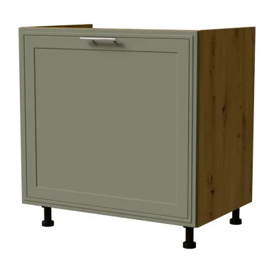 Feldmann-Wohnen Spülenunterschrank Grün, Eiche Artisan 80x82x50 cm